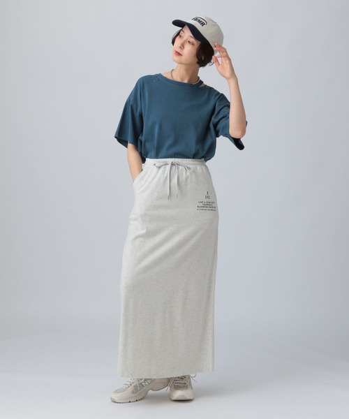 LEPSIM（レプシィム）の「ロゴプリントスカート　459734（スカート・レディース・ブラウン/チャコールグレー/グレー・FREE）」の7枚目の写真