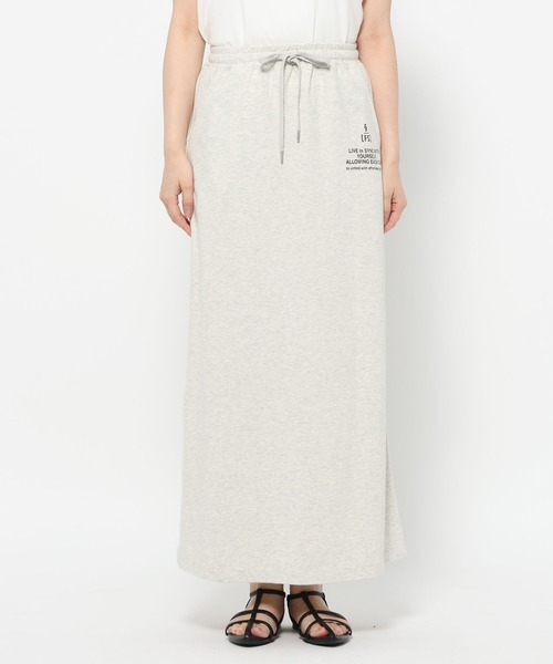 LEPSIM（レプシィム）の「ロゴプリントスカート　459734（スカート・レディース・ブラウン/チャコールグレー/グレー・FREE）」の16枚目の写真