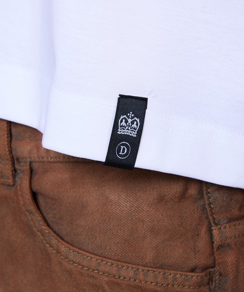 DOUBLE STANDARD CLOTHING（ダブルスタンダードクロージング）の「スーピマコットン レザー刺繍Tシャツ（Tシャツ/カットソー・レディース・ブラウン/オフホワイト・FREE）」の11枚目の写真