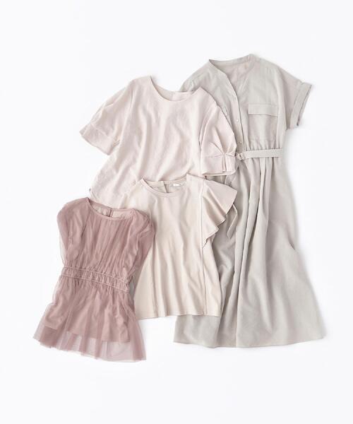 index(インデックス)の「《美人百花掲載/XS-3Lサイズ》フレアスリーブバックシャントップス【接触冷感/UVケア/洗濯機洗い可】(Tシャツ/カットソー・レディース・ナチュラル/グリーン系/ブラウン系その他/ネイビー・40/38/36/34/44/42)」の8枚目の写真