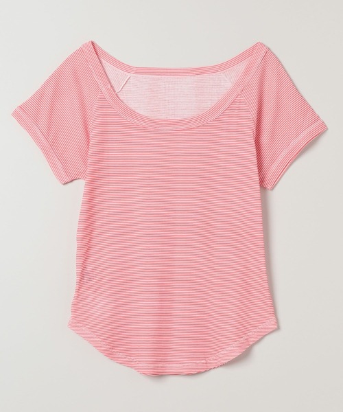 JEANASIS（ジーナシス）の「【miller】ボーダーラグランFS/573032（Tシャツ/カットソー・レディース・ブラック系その他/レッド系その他・FREE）」の2枚目の写真