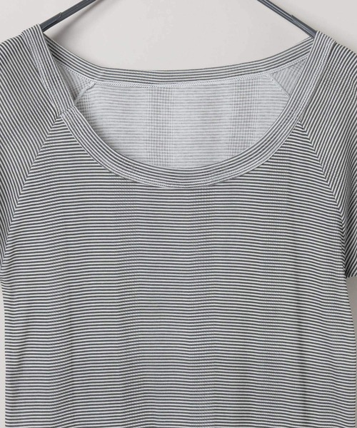 JEANASIS（ジーナシス）の「【miller】ボーダーラグランFS/573032（Tシャツ/カットソー・レディース・ブラック系その他/レッド系その他・FREE）」の4枚目の写真