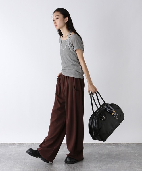 JEANASIS（ジーナシス）の「【miller】ボーダーラグランFS/573032（Tシャツ/カットソー・レディース・ブラック系その他/レッド系その他・FREE）」の12枚目の写真