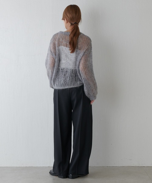 Lui's（ルイス）の「モヘア手編みニット（ニット/セーター・レディース・ピンク/グレー/ブラック/イエロー・FREE）」の13枚目の写真