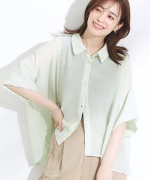 Cutie Blonde | ゆるっと感がこなれ見え ワッシャーシアー半袖シャツ(シャツ/ブラウス)