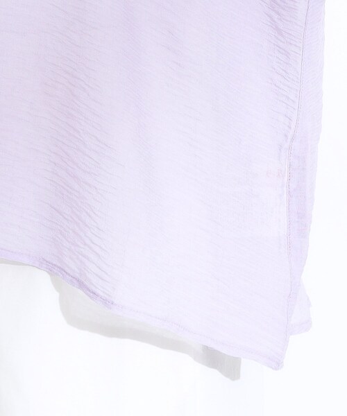 Cutie Blonde（キューティーブロンド）の「ゆるっと感がこなれ見え ワッシャーシアー半袖シャツ（シャツ/ブラウス・レディース・ライトイエロー系/チャコールグレー/レッド系1/パープル/ブルー系その他/ライトグリーン・00）」の8枚目の写真