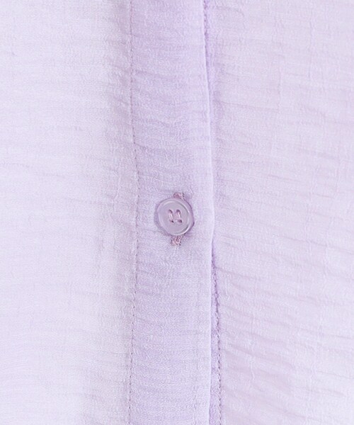 Cutie Blonde（キューティーブロンド）の「ゆるっと感がこなれ見え ワッシャーシアー半袖シャツ（シャツ/ブラウス・レディース・ライトイエロー系/チャコールグレー/レッド系1/パープル/ブルー系その他/ライトグリーン・00）」の9枚目の写真