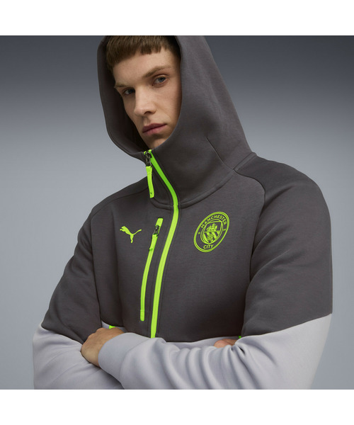 PUMA（プーマ）の「PUMA プーマ メンズ マンチェスターシティ FC プーマテック フルジップ フー（パーカー・メンズ・グレー系その他・LARGE/SMALL/MEDIUM/X-SMALL/X-LARGE）」の7枚目の写真