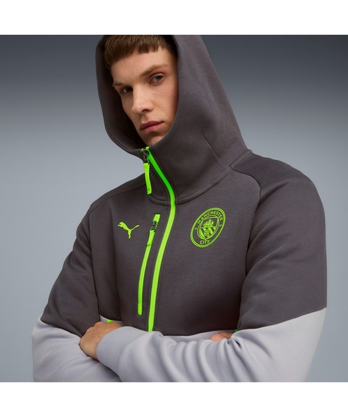 PUMA（プーマ）の「PUMA プーマ メンズ マンチェスターシティ FC プーマテック フルジップ フー（パーカー・メンズ・グレー系その他・LARGE/SMALL/MEDIUM/X-SMALL/X-LARGE）」の4枚目の写真