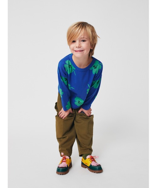 BOBO CHOSES（ボボショーズ）の「Lucky Clover all over T-shirt（Tシャツ/カットソー・キッズ・ブルー・4-5YEAR/6-7YEAR/2-3YEAR/8-9y/10-11y/12-13y）」の2枚目の写真