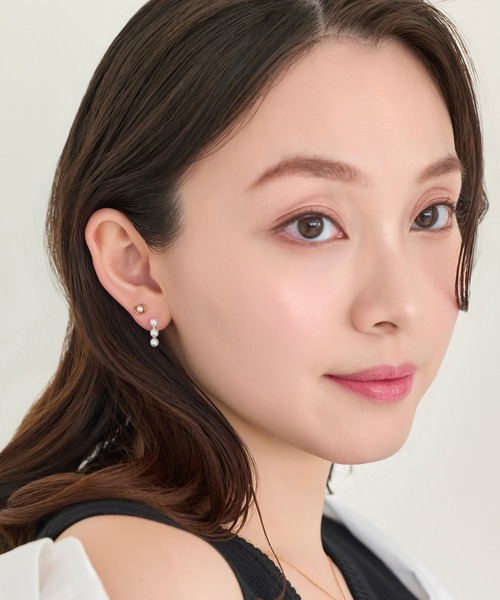 Phoebe(フィービィー)の「【金属アレルギー対応】プチメタルパールピアス(片耳)/サージカルステンレス(ピアス(片耳用)・レディース・ホワイト・FREE)」の5枚目の写真