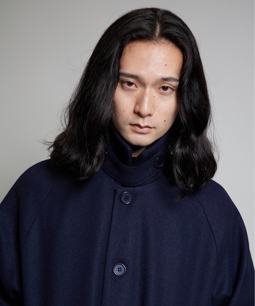 MandO（エムオー）（エムオー）の「ウールライクステンカラーコート（ステンカラーコート・メンズ・ネイビー/ブラック・LARGE/MEDIUM）」の6枚目の写真