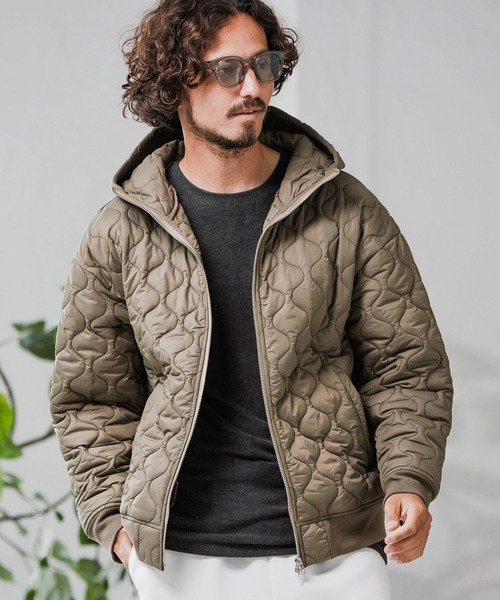 Magine(マージン)の「mj10911-Gourd Quilted Padded Blouson キルトブルゾン(ブルゾン・メンズ・グレイッシュベージュ/ブラック/オリーブ・48/46/44)」の3枚目の写真