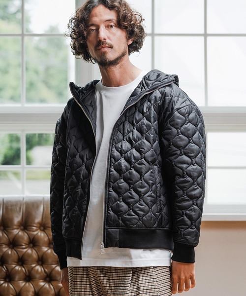 Magine(マージン)の「mj10911-Gourd Quilted Padded Blouson キルトブルゾン(ブルゾン・メンズ・グレイッシュベージュ/ブラック/オリーブ・48/46/44)」の1枚目の写真