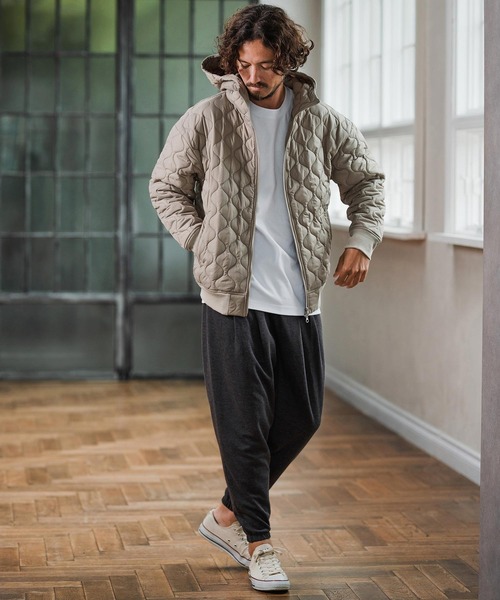 Magine(マージン)の「mj10911-Gourd Quilted Padded Blouson キルトブルゾン(ブルゾン・メンズ・グレイッシュベージュ/ブラック/オリーブ・48/46/44)」の19枚目の写真