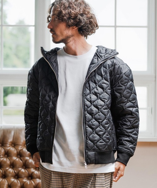 Magine(マージン)の「mj10911-Gourd Quilted Padded Blouson キルトブルゾン(ブルゾン・メンズ・グレイッシュベージュ/ブラック/オリーブ・48/46/44)」の17枚目の写真