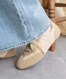 Fabby fabby（ファビィーファビィー）の「サテン2ステッチサッカーシューズ（スニーカー）」