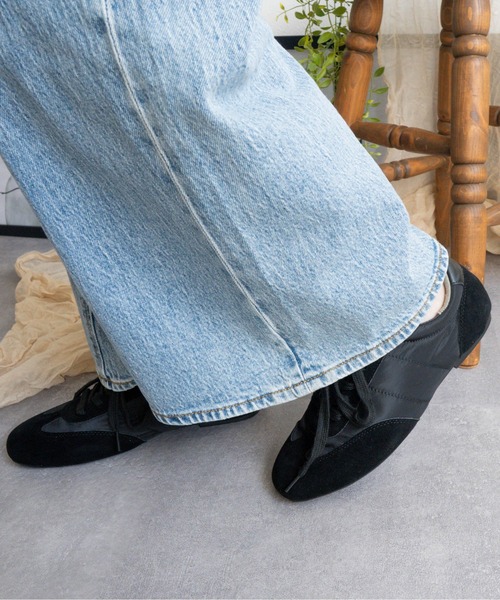 Fabby fabby（ファビィーファビィー）の「サテン2ステッチサッカーシューズ（スニーカー・レディース・ベージュ/ブラック/ブラウン/グレー・MEDIUM/LARGE/SMALL）」の10枚目の写真