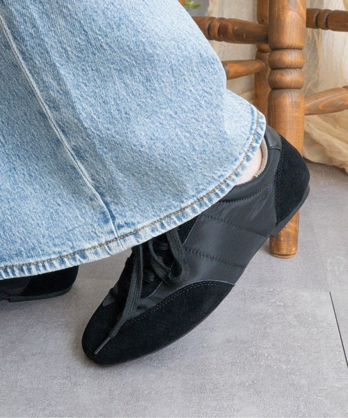 Fabby fabby（ファビィーファビィー）の「サテン2ステッチサッカーシューズ（スニーカー・レディース・ベージュ/ブラック/ブラウン/グレー・MEDIUM/LARGE/SMALL）」の11枚目の写真