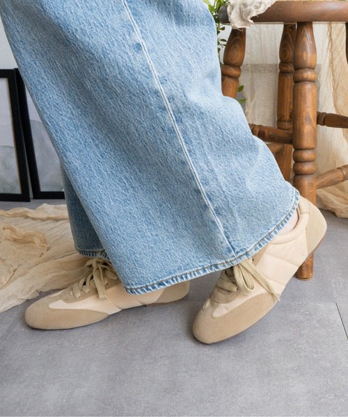 Fabby fabby（ファビィーファビィー）の「サテン2ステッチサッカーシューズ（スニーカー・レディース・ベージュ/ブラック/ブラウン/グレー・MEDIUM/LARGE/SMALL）」の12枚目の写真