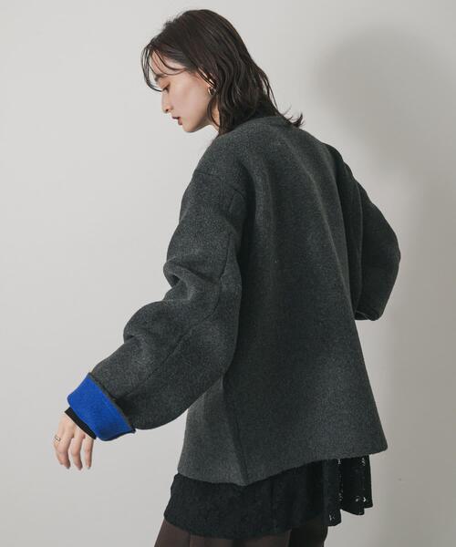 UN3D. バイカラーニットコート UN3D.バイカラーニットコート 【公式通販】