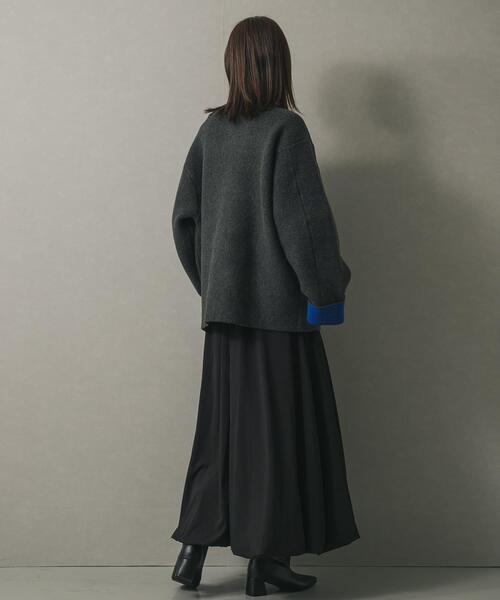 SENSE OF PLACE by URBAN RESEARCH（センスオブプレイスバイアーバンリサーチ）の「バイカラーニットコート（その他アウター・レディース・その他1/グレー系その他/ブラウン系その他/イエロー系その他・ONE）」の11枚目の写真