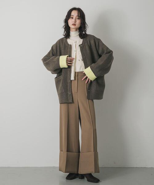 セール】バイカラーニットコート（その他アウター）｜SENSE OF PLACE