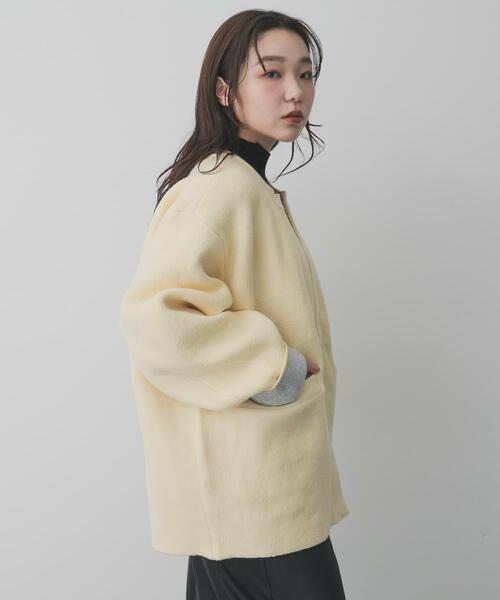 セール】バイカラーニットコート（その他アウター）｜SENSE OF PLACE