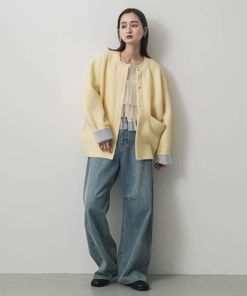 セール】バイカラーニットコート（その他アウター）｜SENSE OF PLACE