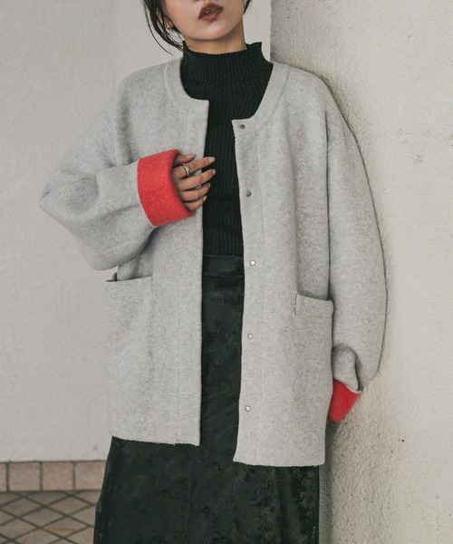 バイカラーニットコート（その他アウター）｜SENSE OF PLACE by