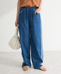 Green　Parks | ・DOUBLE FLAGS フリンジラインイージーデニム(デニムパンツ)