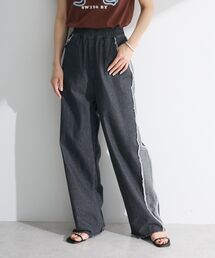 pelleq 播州織　フリンジパンツ　ブラック　size34 最大半額!!3日20時～11日10時迄 フリンジジャガードパンツ