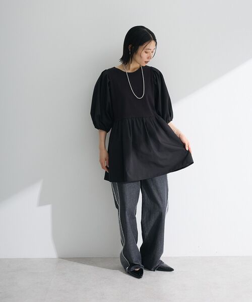 Green　Parks（グリーンパークス）の「・DOUBLE FLAGS フリンジラインイージーデニム（デニムパンツ・レディース・インディゴブルー/ブラック・FREE）」の22枚目の写真