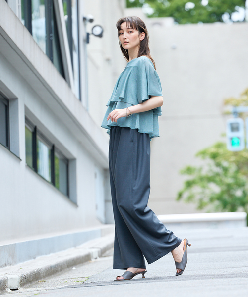 qualite（カリテ）の「【セットアップ対応】ウールライクイージーパンツ/夏服/オフィス（その他パンツ・レディース・ベージュ/チャコールグレー・36/38/40）」の15枚目の写真