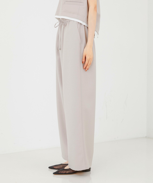 qualite（カリテ）の「【セットアップ対応】ウールライクイージーパンツ/夏服/オフィス（その他パンツ・レディース・ベージュ/チャコールグレー・36/38/40）」の9枚目の写真