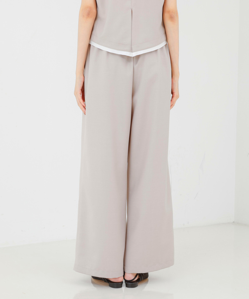qualite（カリテ）の「【セットアップ対応】ウールライクイージーパンツ/夏服/オフィス（その他パンツ・レディース・ベージュ/チャコールグレー・36/38/40）」の10枚目の写真