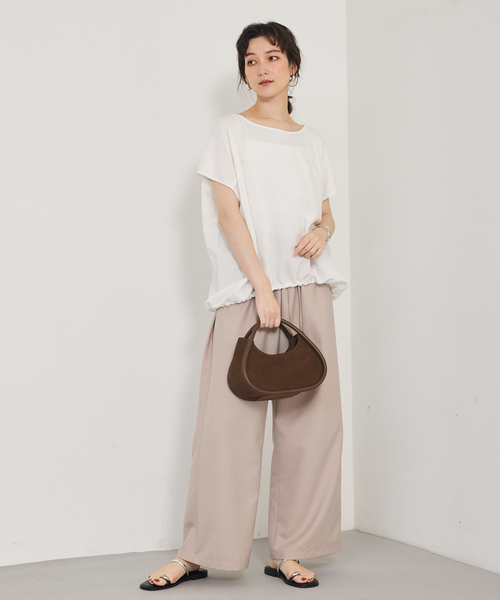 qualite（カリテ）の「【セットアップ対応】ウールライクイージーパンツ/夏服/オフィス（その他パンツ・レディース・ベージュ/チャコールグレー・36/38/40）」の22枚目の写真