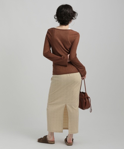 GEORGE'S（ジョージズ）の「スラブ テレコカーデ（カーディガン/ボレロ・レディース・ブラウン/ブルー/チャコールグレー・MEDIUM/SMALL）」の13枚目の写真