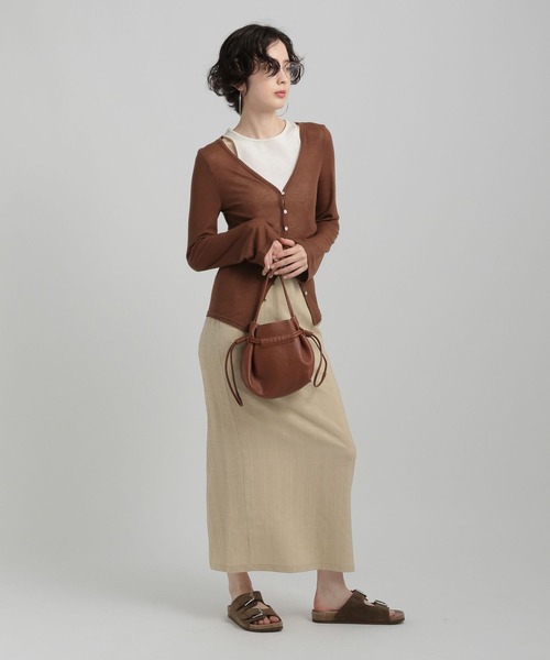 GEORGE'S（ジョージズ）の「スラブ テレコカーデ（カーディガン/ボレロ・レディース・ブラウン/ブルー/チャコールグレー・MEDIUM/SMALL）」の14枚目の写真