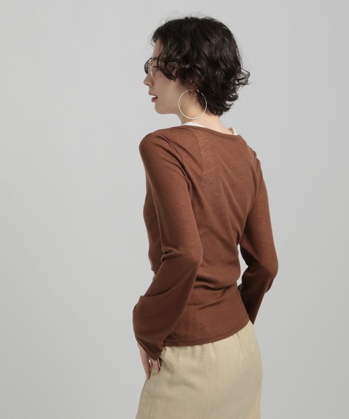 GEORGE'S（ジョージズ）の「スラブ テレコカーデ（カーディガン/ボレロ・レディース・ブラウン/ブルー/チャコールグレー・MEDIUM/SMALL）」の20枚目の写真