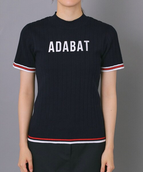 adabat(アダバット)の「【ADABAT NAVY】フロントロゴワイドリブモックニット(ニット/セーター・レディース・ホワイト系/ネイビー/グリーン・38/42/40)」の18枚目の写真