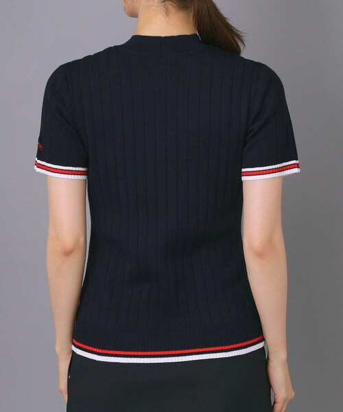 adabat(アダバット)の「【ADABAT NAVY】フロントロゴワイドリブモックニット(ニット/セーター・レディース・ホワイト系/ネイビー/グリーン・38/42/40)」の5枚目の写真