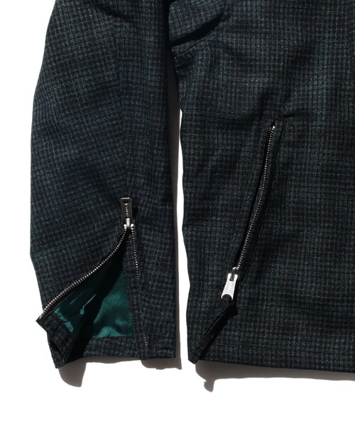 BEAMS PLUS（ビームスプラス）の「チェック ウール ライダースジャケット（ブルゾン・メンズ・ブラック・M/S/L）」の6枚目の写真
