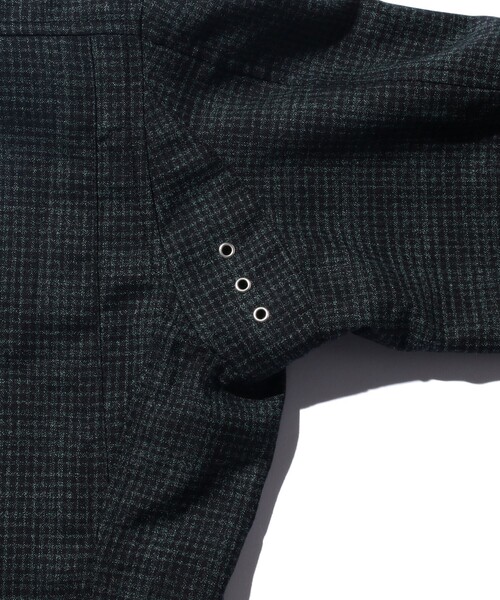 BEAMS PLUS（ビームスプラス）の「チェック ウール ライダースジャケット（ブルゾン・メンズ・ブラック・M/S/L）」の11枚目の写真