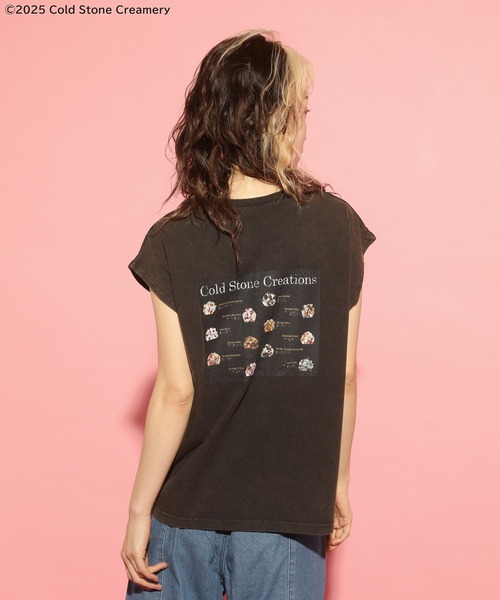 Green Parks(グリーンパークス)の「COLDSTONE/アシッドウォッシュノースリーブ(Tシャツ/カットソー・レディース・チャコールグレー/ピンク/ブラウン・FREE)」の8枚目の写真