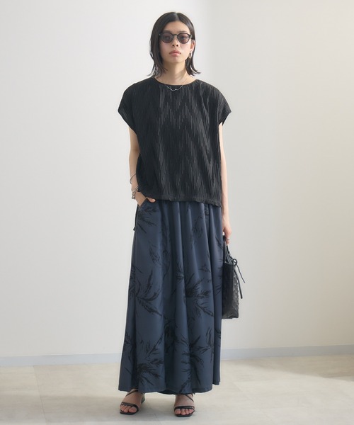 Paradise Picnic（パラダイスピクニック）の「SUGARROSE リーフプリントワイドパンツ（その他パンツ・レディース・チャコールグレー/ブラック/ブラウン・FREE）」の13枚目の写真