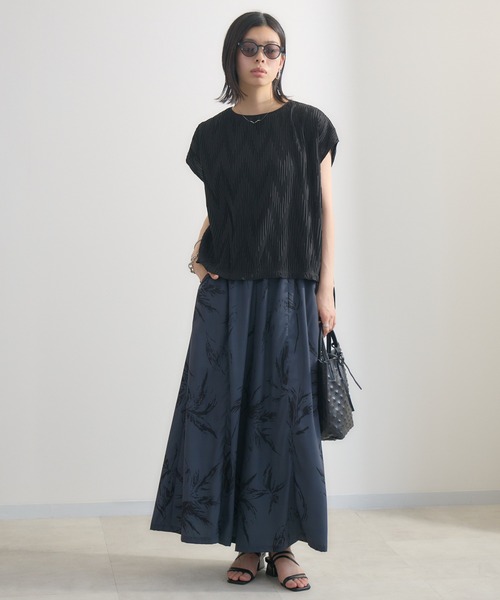 Paradise Picnic（パラダイスピクニック）の「SUGARROSE リーフプリントワイドパンツ（その他パンツ・レディース・チャコールグレー/ブラック/ブラウン・FREE）」の14枚目の写真