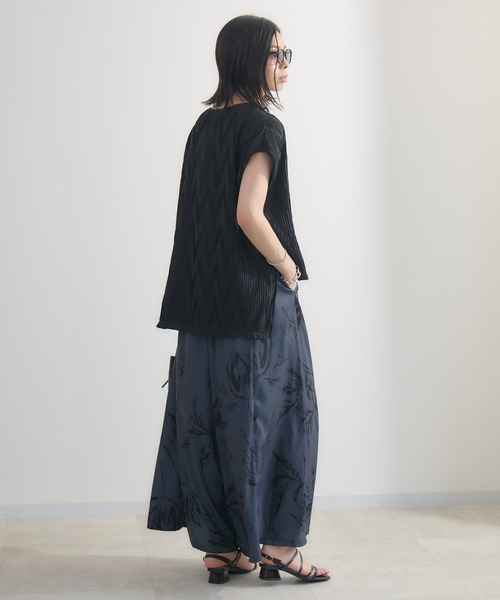 Paradise Picnic（パラダイスピクニック）の「SUGARROSE リーフプリントワイドパンツ（その他パンツ・レディース・チャコールグレー/ブラック/ブラウン・FREE）」の16枚目の写真