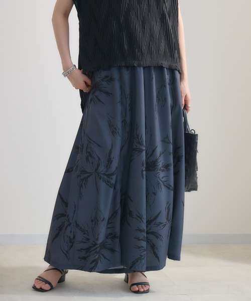 Paradise Picnic（パラダイスピクニック）の「SUGARROSE リーフプリントワイドパンツ（その他パンツ・レディース・チャコールグレー/ブラック/ブラウン・FREE）」の17枚目の写真