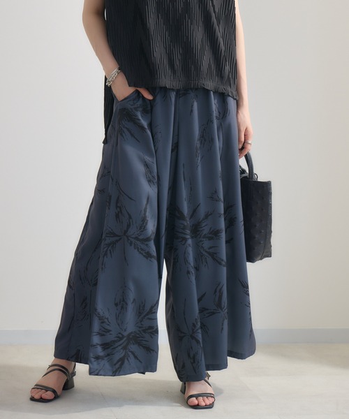 Paradise Picnic（パラダイスピクニック）の「SUGARROSE リーフプリントワイドパンツ（その他パンツ・レディース・チャコールグレー/ブラック/ブラウン・FREE）」の19枚目の写真